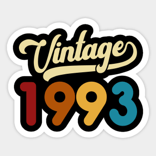 1993 Vintage Gift 27th Birthday Retro Style Sticker